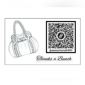 Thank You QR Closet Stickers 2x4 50 Handbag Custom Stickers Handcrafted